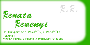 renata remenyi business card